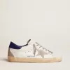 Super-Star da uomo con stella in pelle scamosciata e linguetta blu sul tallone