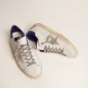 Super-Star da uomo con stella in pelle scamosciata e linguetta blu sul tallone