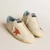 Super-Star da uomo con stella stampata coccodrillo e linguetta sul tallone blu argento Super-Star da uomo con stella stampata coccodrillo e linguetta sul tallone blu argento