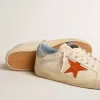 Super-Star da uomo con stella stampata coccodrillo e linguetta sul tallone blu argento Super-Star da uomo con stella stampata coccodrillo e linguetta sul tallone blu argento