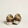 Super-Star da uomo in pelle con stella in pelle blu e linguetta sul tallone in nabuk beige Super-Star da uomo in pelle con stella in pelle blu e linguetta sul tallone in nabuk beige