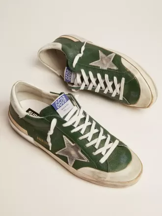 Super-Star da uomo in pelle verde e multifoxing Super-Star da uomo in pelle verde e multifoxing