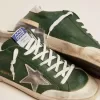 Super-Star da uomo in pelle verde e multifoxing Super-Star da uomo in pelle verde e multifoxing