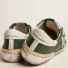 Super-Star da uomo in pelle verde e multifoxing Super-Star da uomo in pelle verde e multifoxing
