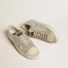 Super-Star in nabuk con cristalli Swarovski e stella in camoscio grigio ghiaccio Super-Star in nabuk con cristalli Swarovski e stella in camoscio grigio ghiaccio