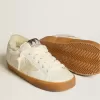 Super-Star in nappa bianca con stella in pelle scamosciata e fodera in shearling Super-Star in nappa bianca con stella in pelle scamosciata e fodera in shearling