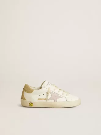 Super-Star Junior con stella in pelle lilla e tallone glitterato