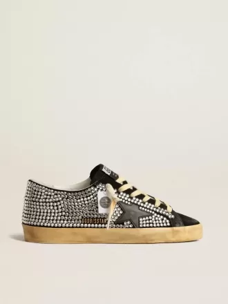 Super-Star LTD con cristalli Swarovski e stella in pelle nera Super-Star LTD con cristalli Swarovski e stella in pelle nera