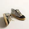 Super-Star LTD con cristalli Swarovski e stella in pelle nera Super-Star LTD con cristalli Swarovski e stella in pelle nera