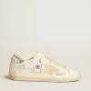 Super-Star LTD da donna con cristalli Swarovski e stella in pelle grigio fumo Super-Star LTD da donna con cristalli Swarovski e stella in pelle grigio fumo