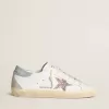 Super-Star LTD da donna con stella glitterata multicolore e linguetta in pelle scamosciata sul tallone Super-Star LTD da donna con stella glitterata multicolore e linguetta in pelle scamosciata sul tallone