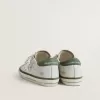 Super-Star LTD da donna con stella in pelle bianca e linguetta sul tallone in pelle scamosciata verde Super-Star LTD da donna con stella in pelle bianca e linguetta sul tallone in pelle scamosciata verde