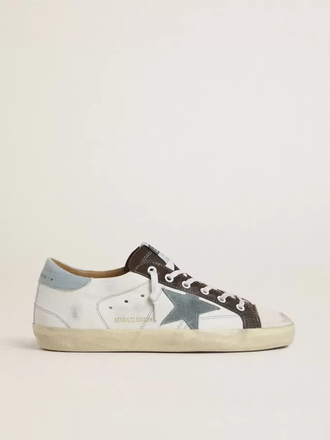 Super-Star LTD da donna con stella in pelle scamosciata azzurra e linguetta sul tallone in tela azzurra Super-Star LTD da donna con stella in pelle scamosciata azzurra e linguetta sul tallone in tela azzurra