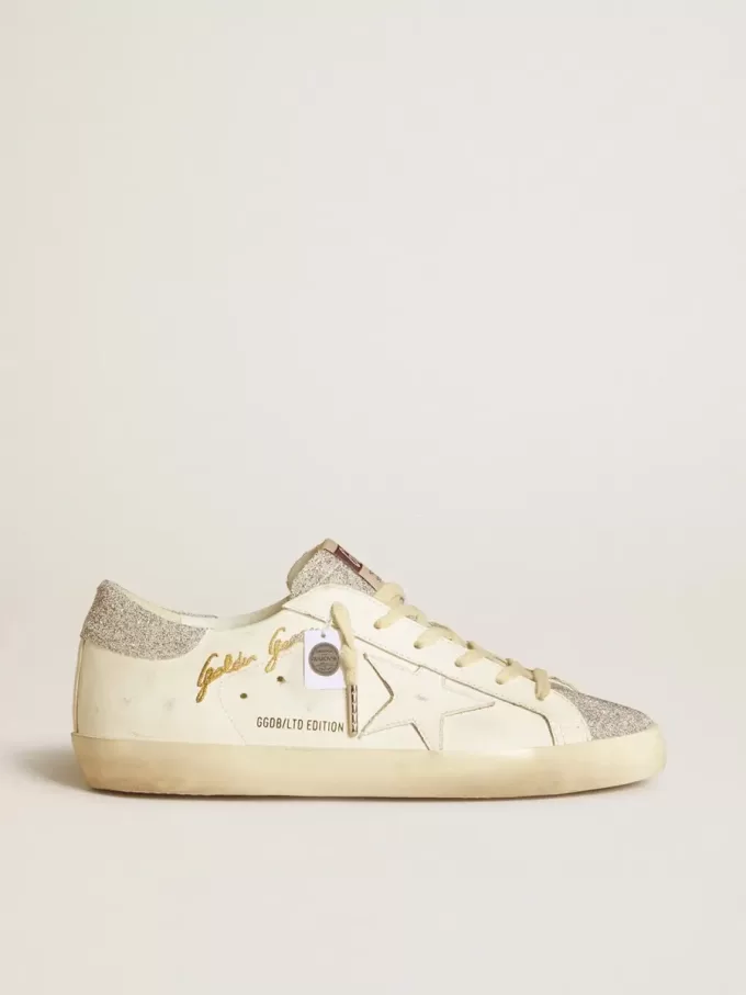 Super-Star LTD da donna in pelle bianca con inserti in microcristalli Swarovski Super-Star LTD da donna in pelle bianca con inserti in microcristalli Swarovski
