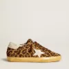 Super-Star LTD da donna in pelle di cavallino con stampa leopardata, stella in pelle e linguetta sul tallone Super-Star LTD da donna in pelle di cavallino con stampa leopardata, stella in pelle e linguetta sul tallone
