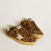 Super-Star LTD da donna in pelle di cavallino con stampa leopardata, stella in pelle e linguetta sul tallone Super-Star LTD da donna in pelle di cavallino con stampa leopardata, stella in pelle e linguetta sul tallone
