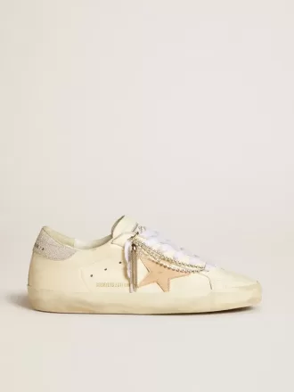 Super-Star LTD da donna in pelle nappa con stella in pelle color nude e tallone glitterato