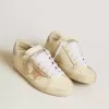 Super-Star LTD da donna in pelle nappa con stella in pelle color nude e tallone glitterato Super-Star LTD da donna in pelle nappa con stella in pelle color nude e tallone glitterato