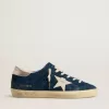 Super-Star LTD da donna in pelle scamosciata blu con stella bianca