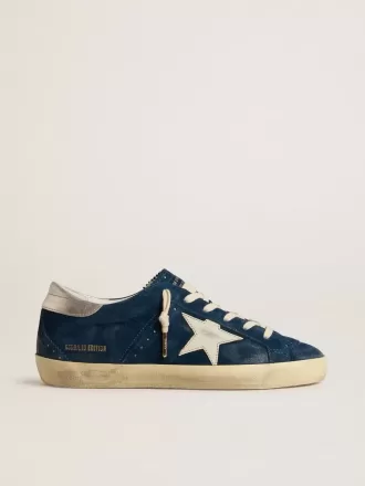 Super-Star LTD da donna in pelle scamosciata blu con stella bianca