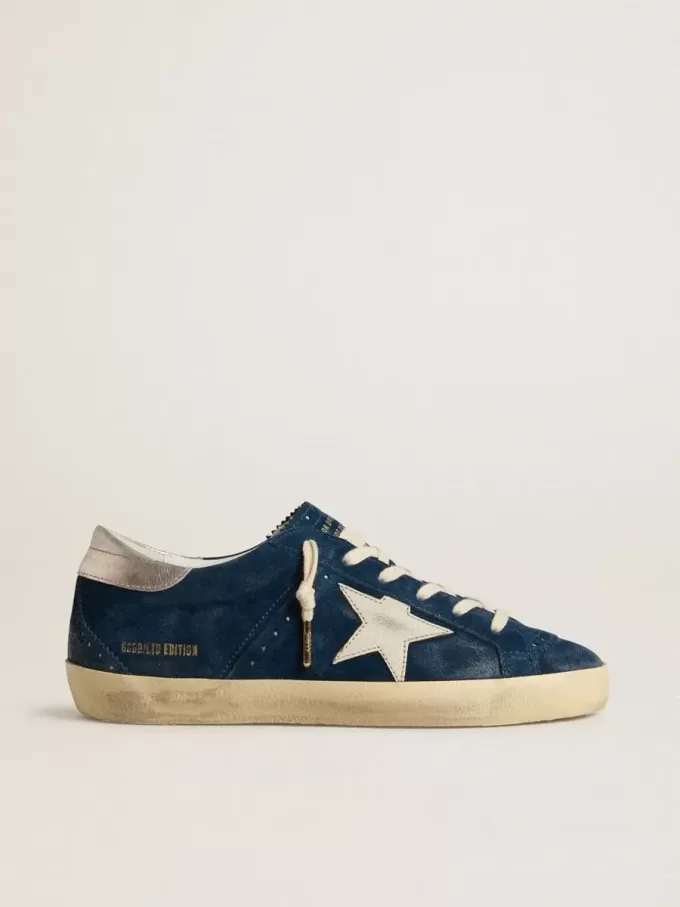 Super-Star LTD da donna in pelle scamosciata blu con stella bianca