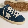 Super-Star LTD da donna in pelle scamosciata blu con stella bianca