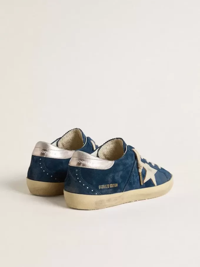 Super-Star LTD da donna in pelle scamosciata blu con stella bianca