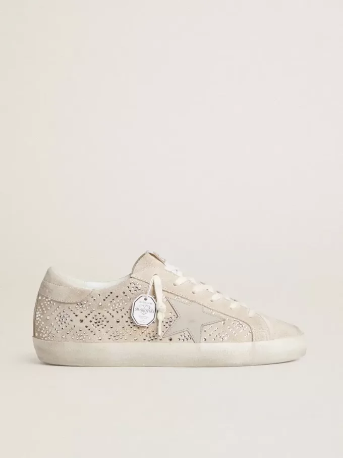 Super-Star LTD da donna in pelle scamosciata con cristalli Swarovski e stella in pelle grigio ghiaccio Super-Star LTD da donna in pelle scamosciata con cristalli Swarovski e stella in pelle grigio ghiaccio