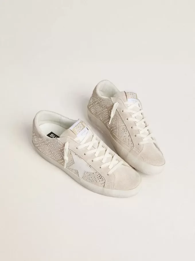 Super-Star LTD da donna in pelle scamosciata con cristalli Swarovski e stella in pelle grigio ghiaccio Super-Star LTD da donna in pelle scamosciata con cristalli Swarovski e stella in pelle grigio ghiaccio