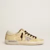 Super-Star LTD da donna in pelle scamosciata con stella glitterata e linguetta in pelle sul tallone