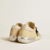 Super-Star LTD da donna in pelle scamosciata con stella glitterata e linguetta in pelle sul tallone