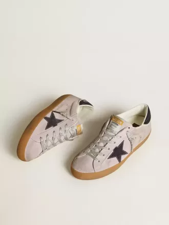 Super-Star LTD da donna in pelle scamosciata lilla con stella e linguetta sul tallone in pelle scamosciata blu notte