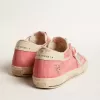 Super-Star LTD da donna in pelle scamosciata rossa con stella argentata e linguetta in pelle sul tallone
