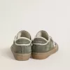 Super-Star LTD da donna in tela verde con stella in pelle bianca