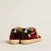 Super-Star LTD da donna in velluto con stella e tallone in pelle metallizzata
