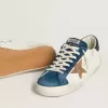 Super-Star LTD da uomo con stella in pelle color tabacco con stampa cocco e linguetta sul tallone in pelle nera Super-Star LTD da uomo con stella in pelle color tabacco con stampa cocco e linguetta sul tallone in pelle nera