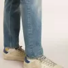 Super-Star LTD da uomo in nabuk con stella in pelle bianca e linguetta blu sul tallone