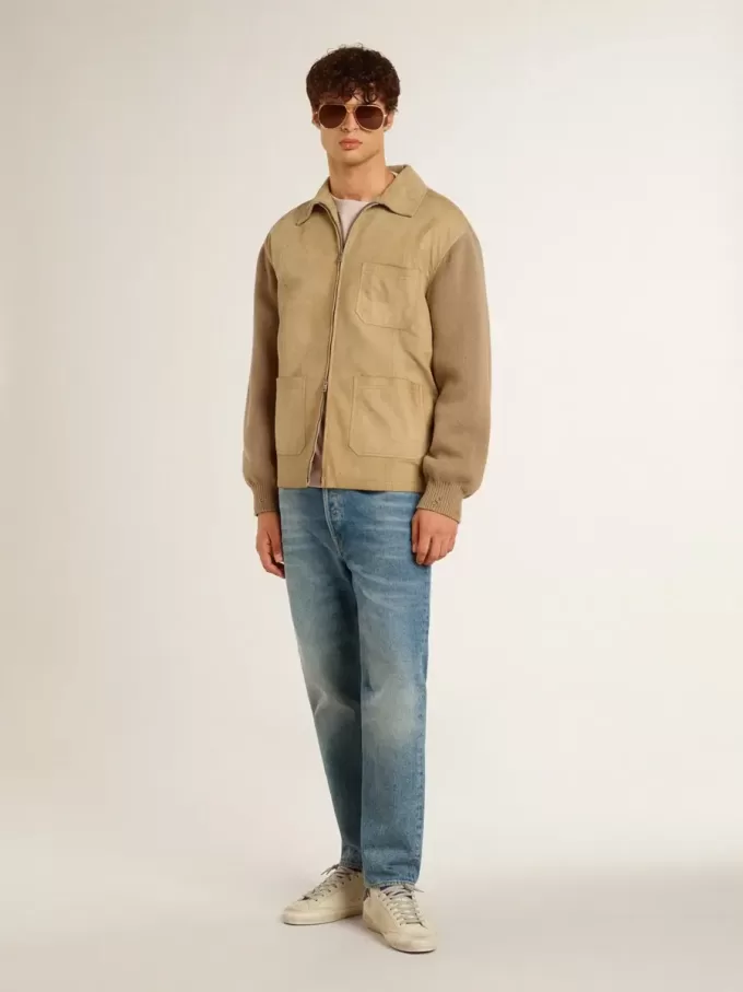 Super-Star LTD da uomo in nabuk con stella in pelle bianca e linguetta blu sul tallone