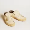 Super-Star LTD da uomo in nappa con stella in pelle scamosciata e linguetta marrone sul tallone