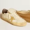 Super-Star LTD da uomo in nappa con stella in pelle scamosciata e linguetta marrone sul tallone