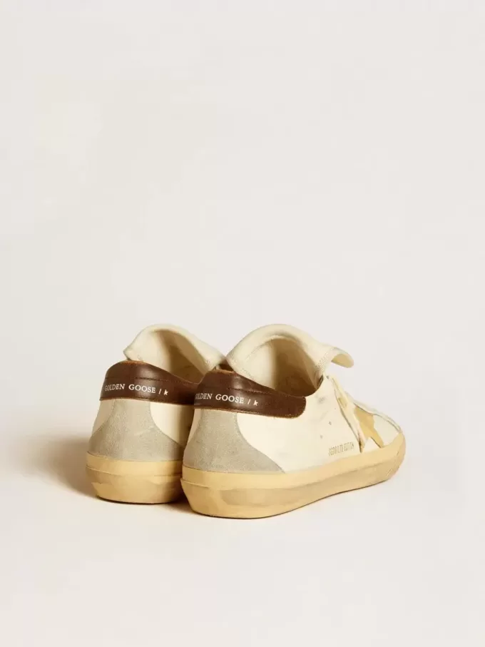 Super-Star LTD da uomo in nappa con stella in pelle scamosciata e linguetta marrone sul tallone