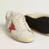 Super-Star LTD da uomo in pelle nappa con stella in pelle arancione e linguetta sul tallone in camoscio tabacco Super-Star LTD da uomo in pelle nappa con stella in pelle arancione e linguetta sul tallone in camoscio tabacco