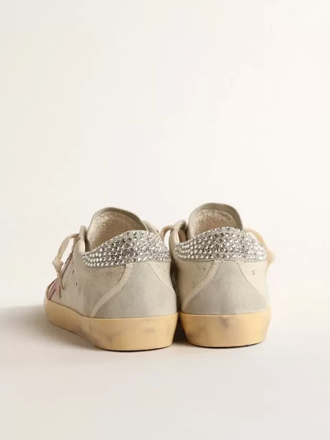 Super-Star LTD in ecru con tallone in cristallo Swarovski Super-Star LTD in ecru con tallone in cristallo Swarovski