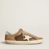 Super-Star LTD in pelle marrone e camoscio tabacco con stella bianca