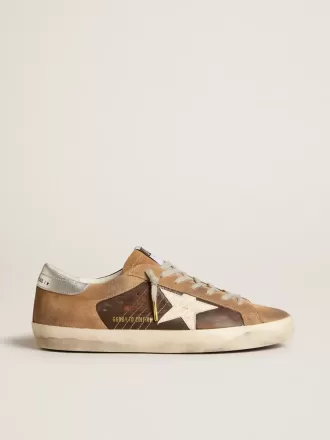 Super-Star LTD in pelle marrone e camoscio tabacco con stella bianca