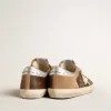 Super-Star LTD in pelle marrone e camoscio tabacco con stella bianca