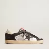 Super-Star LTD in pelle metallizzata con stella e inserti in pelle nera