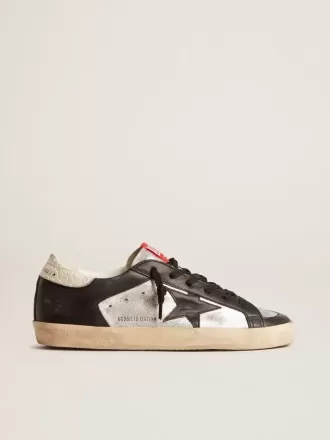 Super-Star LTD in pelle metallizzata con stella e inserti in pelle nera