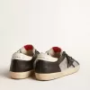 Super-Star LTD in pelle metallizzata con stella e inserti in pelle nera