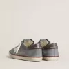 Super-Star LTD in pelle nabuk azzurra con stella in pelle bianca e linguetta sul tallone in pelle marrone Super-Star LTD in pelle nabuk azzurra con stella in pelle bianca e linguetta sul tallone in pelle marrone